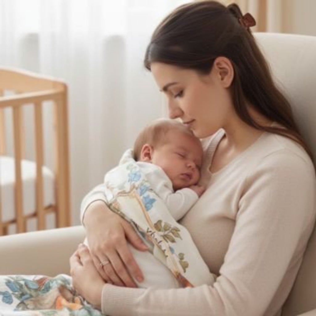BEBE ET MAMAN CALME AVEC ENSEMBLE COUVERTURE BEBE