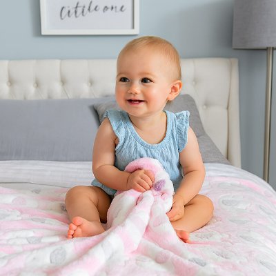 Bébé fille aime couverture bebe rose