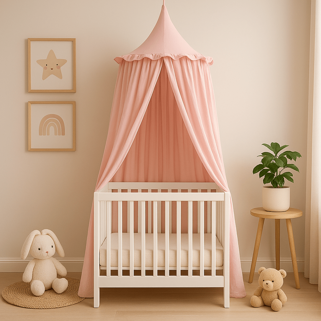 Ciel de lit bébé Rose - Voile Magique Princesse - mon bébé rêveur