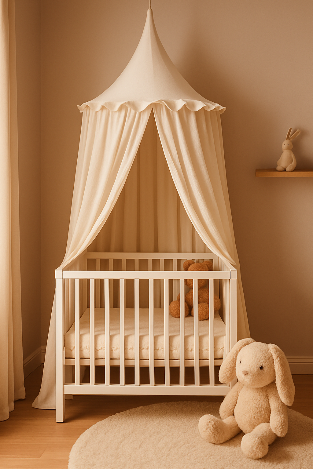 ciel de lit blanc pour chambre bebe
