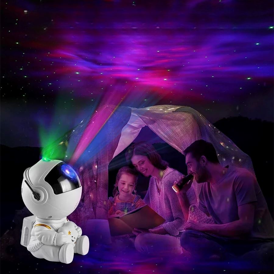 Veilleuse astronaute projection galaxie apaisante pour bébé