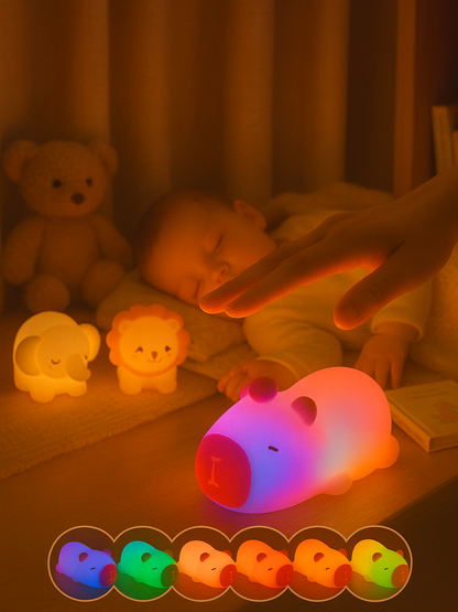 
nuits paisibles avec notre veilleuse capybara