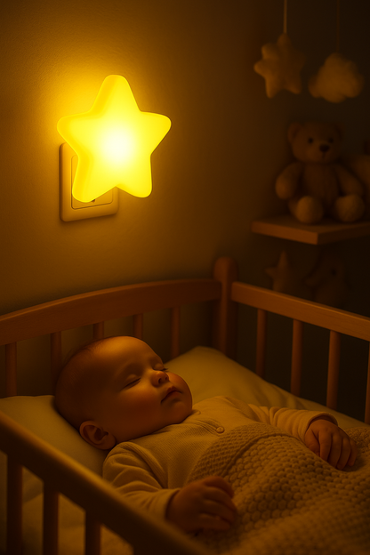 Veilleuse étoile jaune murale bébé garçon chambre apaisante