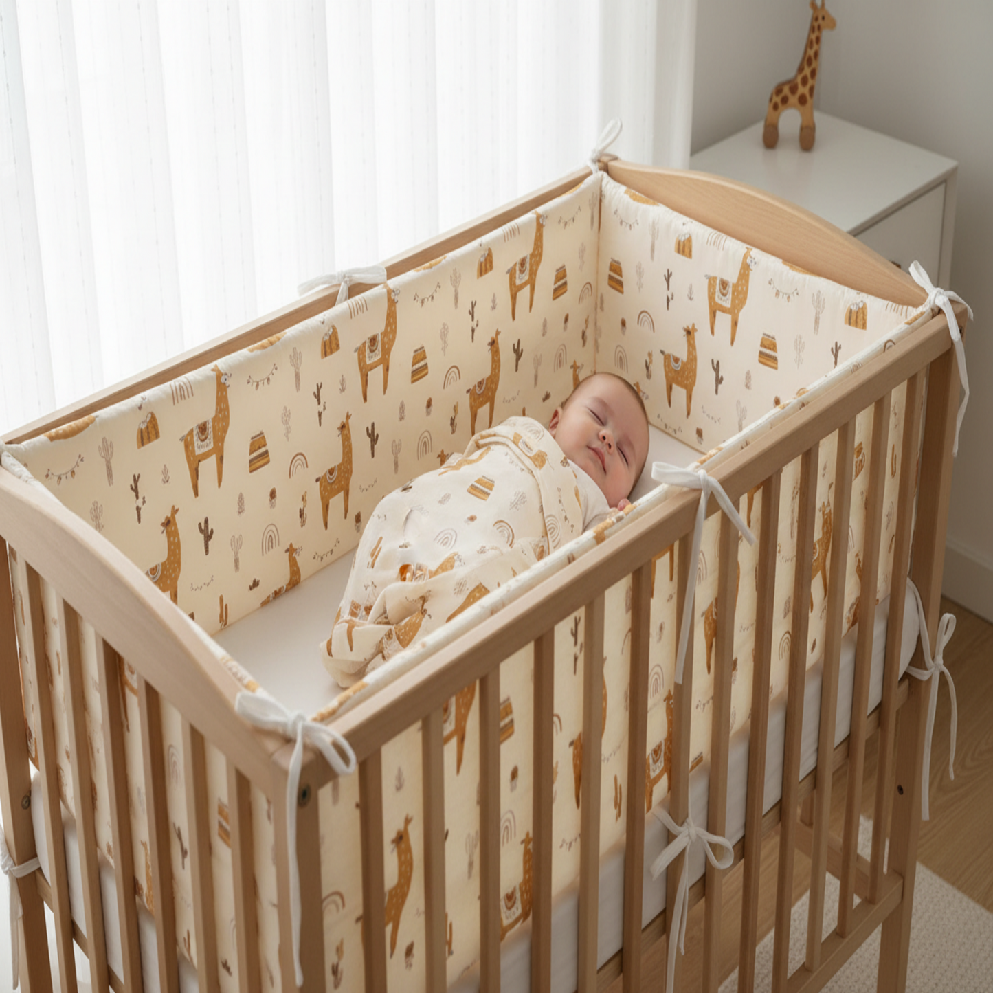 TOUR DE LIT POUR BEBE GARCON | COTON DOUX 130cm