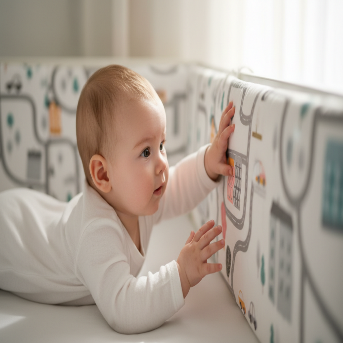 TOUR DE LIT POUR BEBE GARCON  | COTON PUR SECURITE