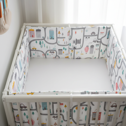 TOUR DE LIT POUR BEBE GARCON  | COTON PUR SECURITE