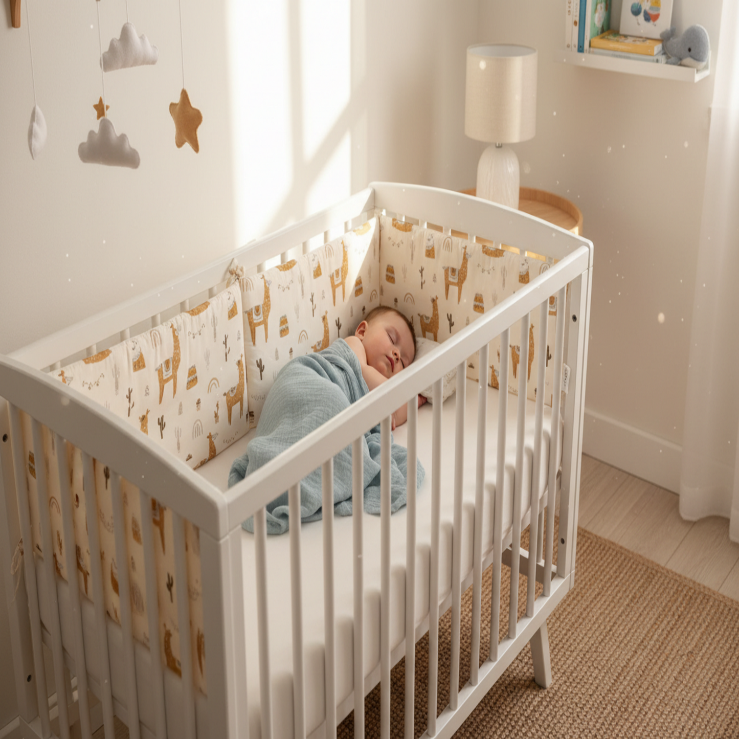 TOUR DE LIT POUR BEBE GARCON | COTON DOUX 130cm