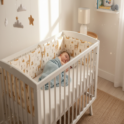 TOUR DE LIT POUR BEBE GARCON | COTON DOUX 130cm