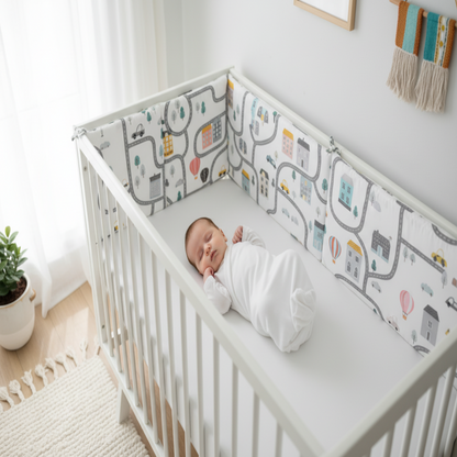 TOUR DE LIT POUR BEBE GARCON  | COTON PUR SECURITE