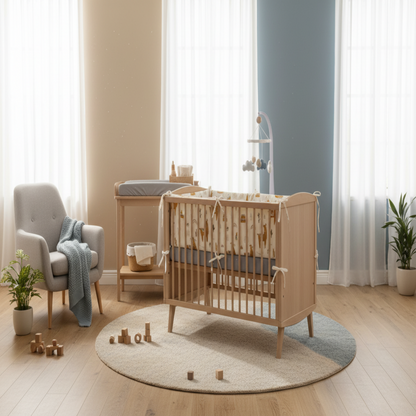 TOUR DE LIT POUR BEBE GARCON | COTON DOUX 130cm