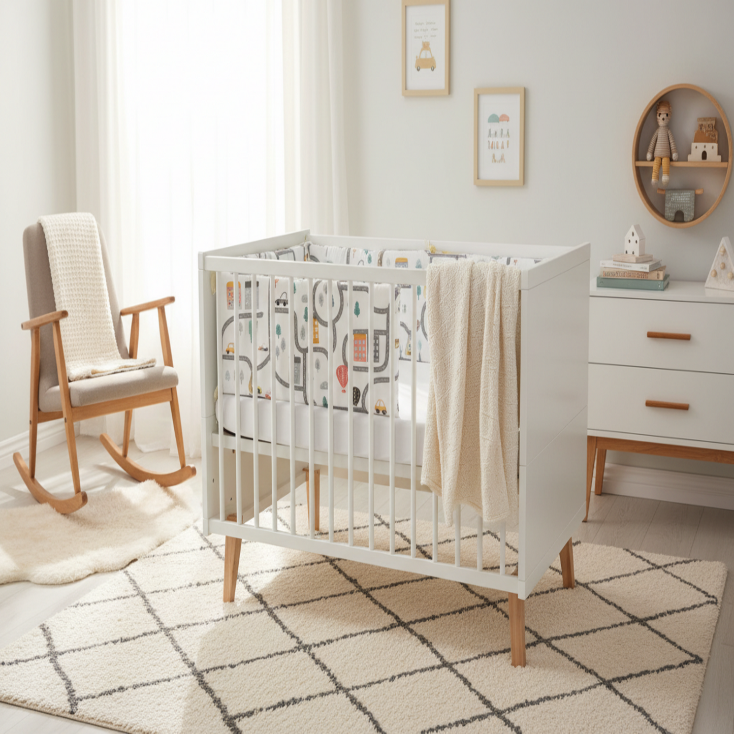 TOUR DE LIT POUR BEBE GARCON  | COTON PUR SECURITE