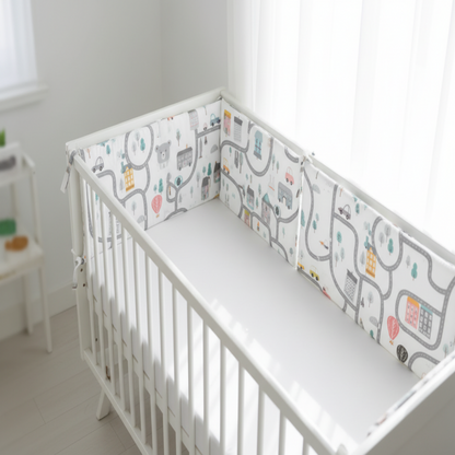 TOUR DE LIT POUR BEBE GARCON  | COTON PUR SECURITE