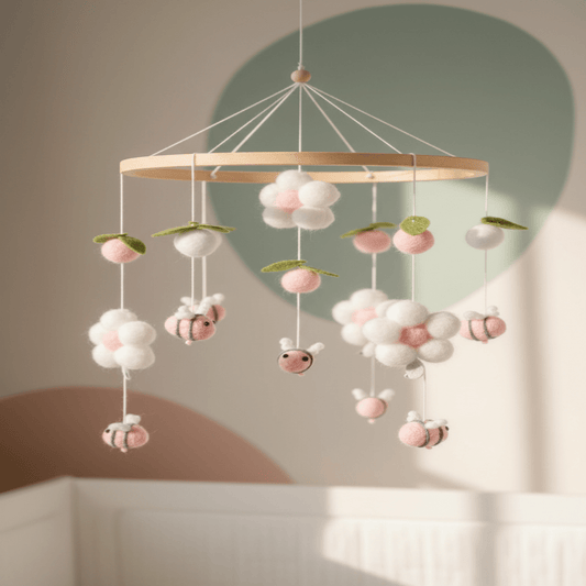 Mobile pour bébé  | Abeilles & Fleurs Artisanal