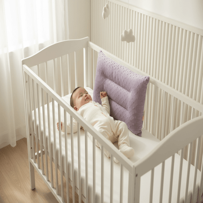Bébé endormi avec oreiller bébé haricot ergonomique 