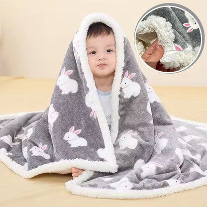 Bébé envelopper avec couverture bébé gris