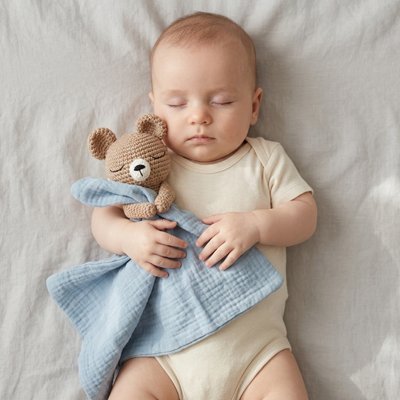 BEBE TIEN FORT DOUDOU BEBE OURSON BLEU