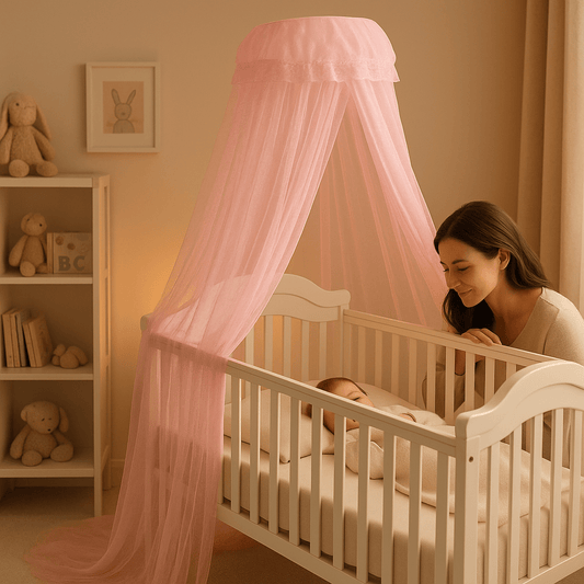 Ciel de lit bébé/ Rose Pale - mon bébé rêveur