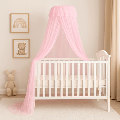 Ciel de lit bébé/ Rose Pale - mon bébé rêveur