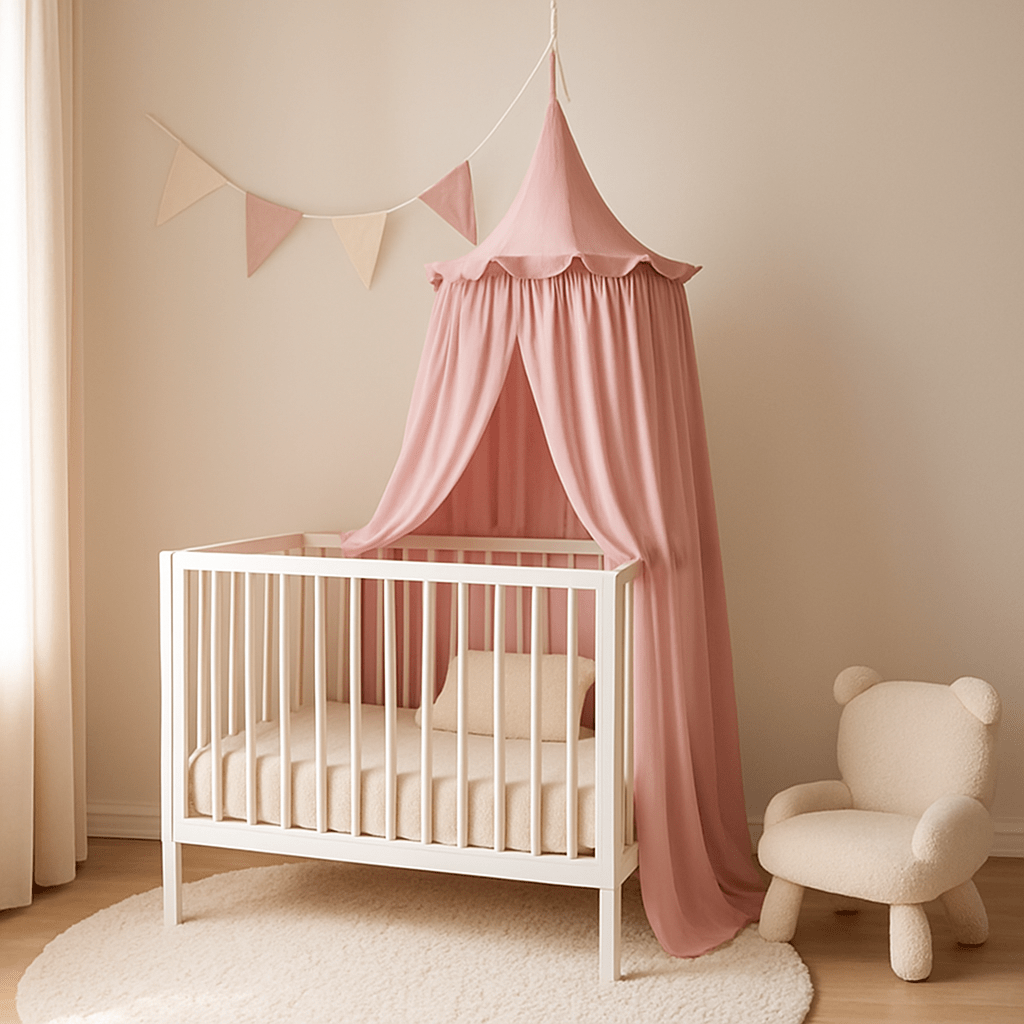 Ciel de lit bébé Rose - Voile Magique Princesse - mon bébé rêveur