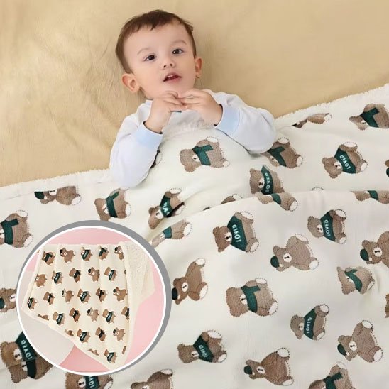 Couverture bébé avec motif ourson 