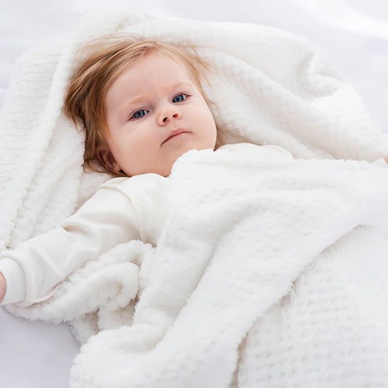 Couverture bébé chaude et douce en polyester pour bébé