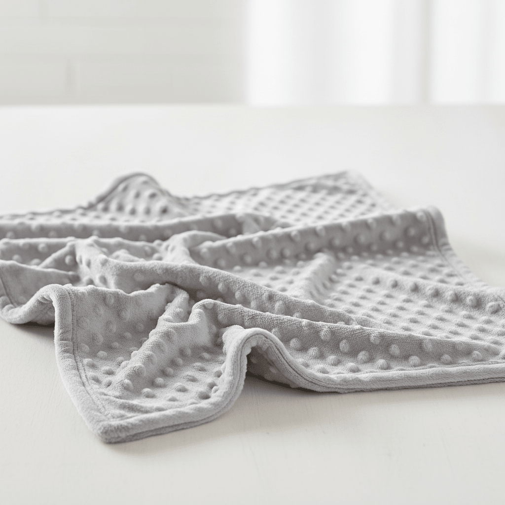 COUVERTURE BEBE DOUDOU COULEUR GRIS POUR BEBE 