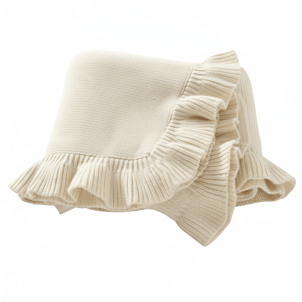 COUVERTURE BEBE TRICOT COTON DOUCE ET APAISANTE 