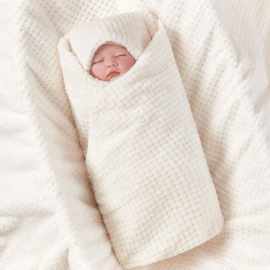 Couverture moelleuse pour bébé Polyester doux et résistant