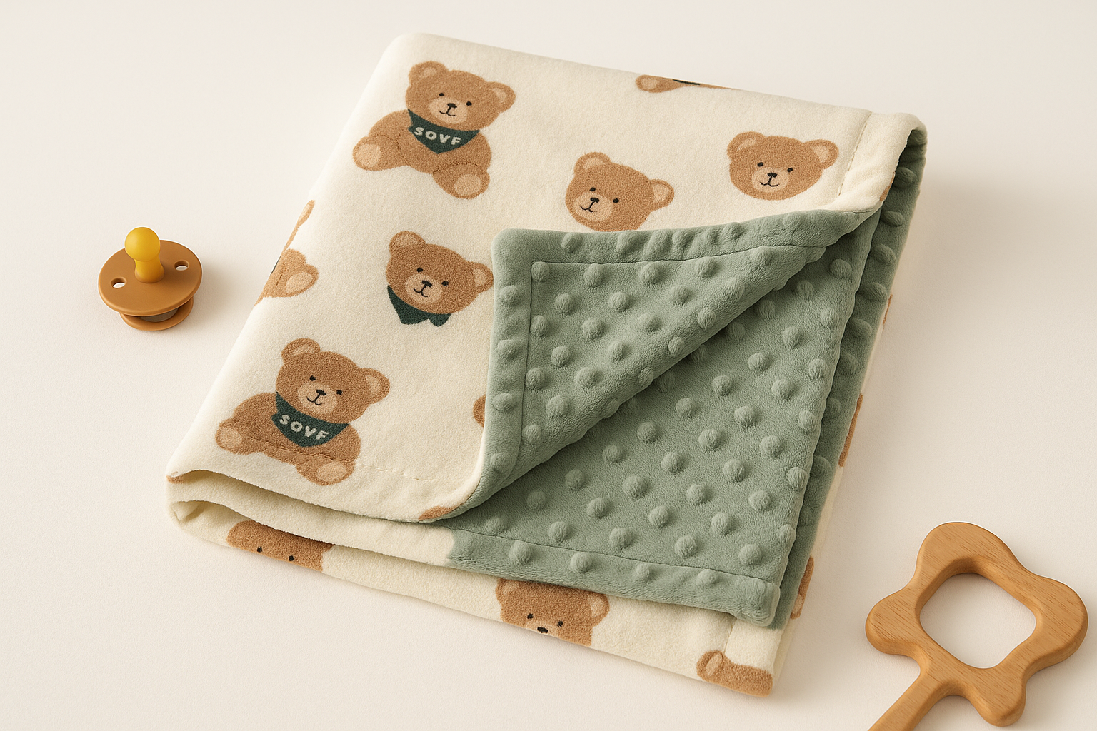  Couverture oursons chaude et douce 