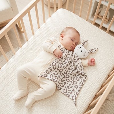 DOUDOU BEBE LAPIN LEOPARD DOUX