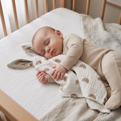 Doudou lapin avec bébé apaiser et calme