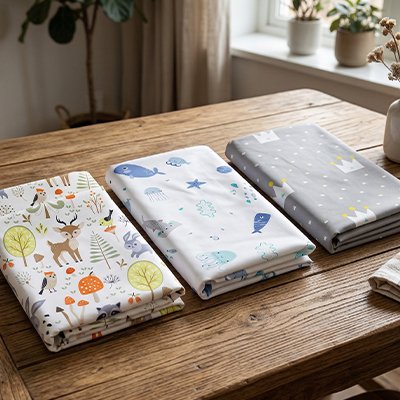 DRAP HOUSSE LIT BEBE AVEC MOTIFS MAGIQUE