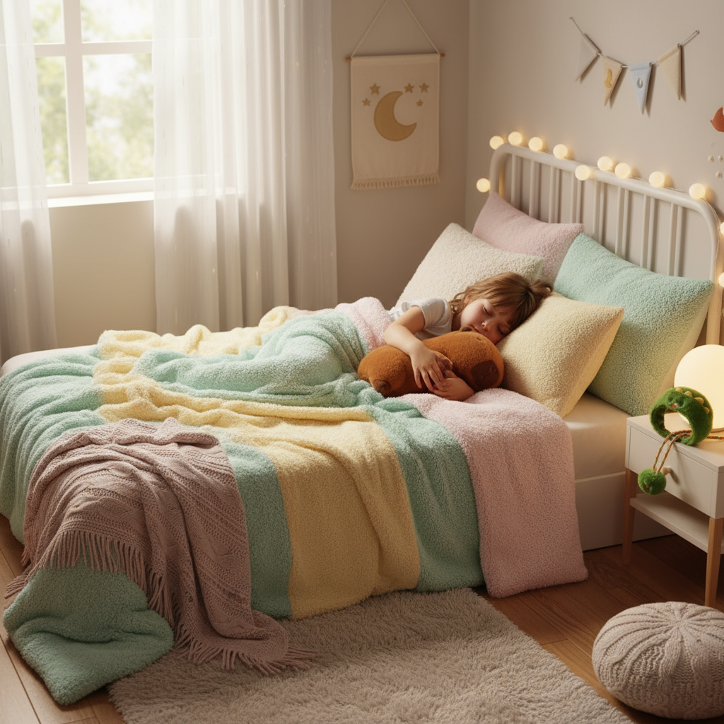 Enfant avec peluche capybara câline