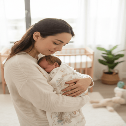 ENSEMBLE COUVERTURE BEBE COTON BIO DOUCEUR ET BONHEUR 