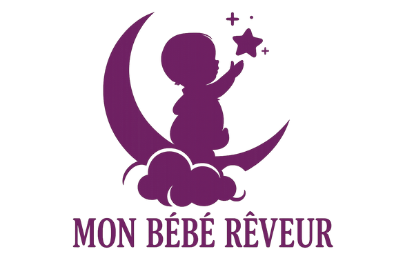 Logo mon bébé rêveur en violet