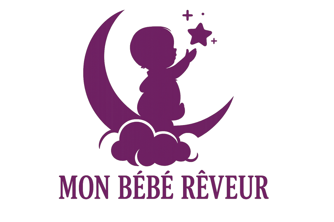 Logo mon bébé rêveur en violet