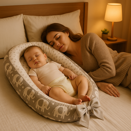 maman dans chambre avec réducteur de lit