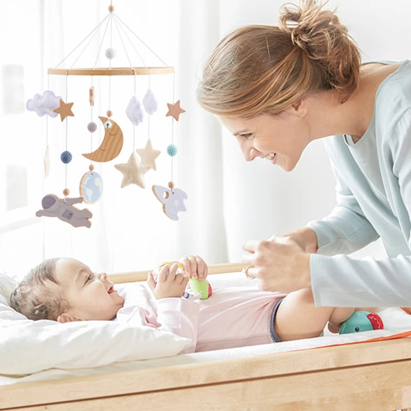Maman et bébé aime mobile bébé avec espace