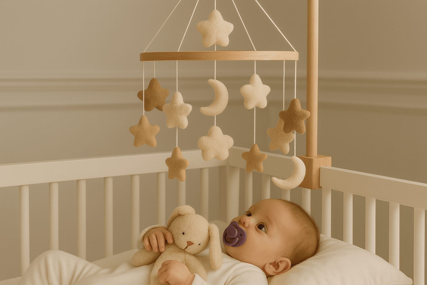Mobile bebe| Étoile & Lune - mon bébé rêveur
