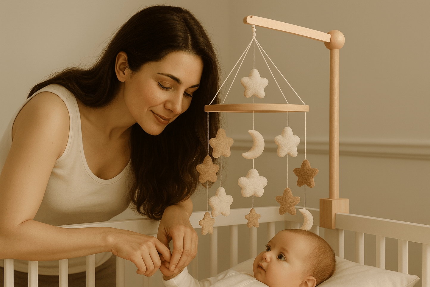 Mobile bebe| Étoile & Lune - mon bébé rêveur
