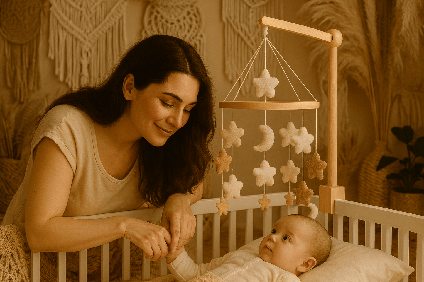 Mobile bebe| Étoile & Lune - mon bébé rêveur