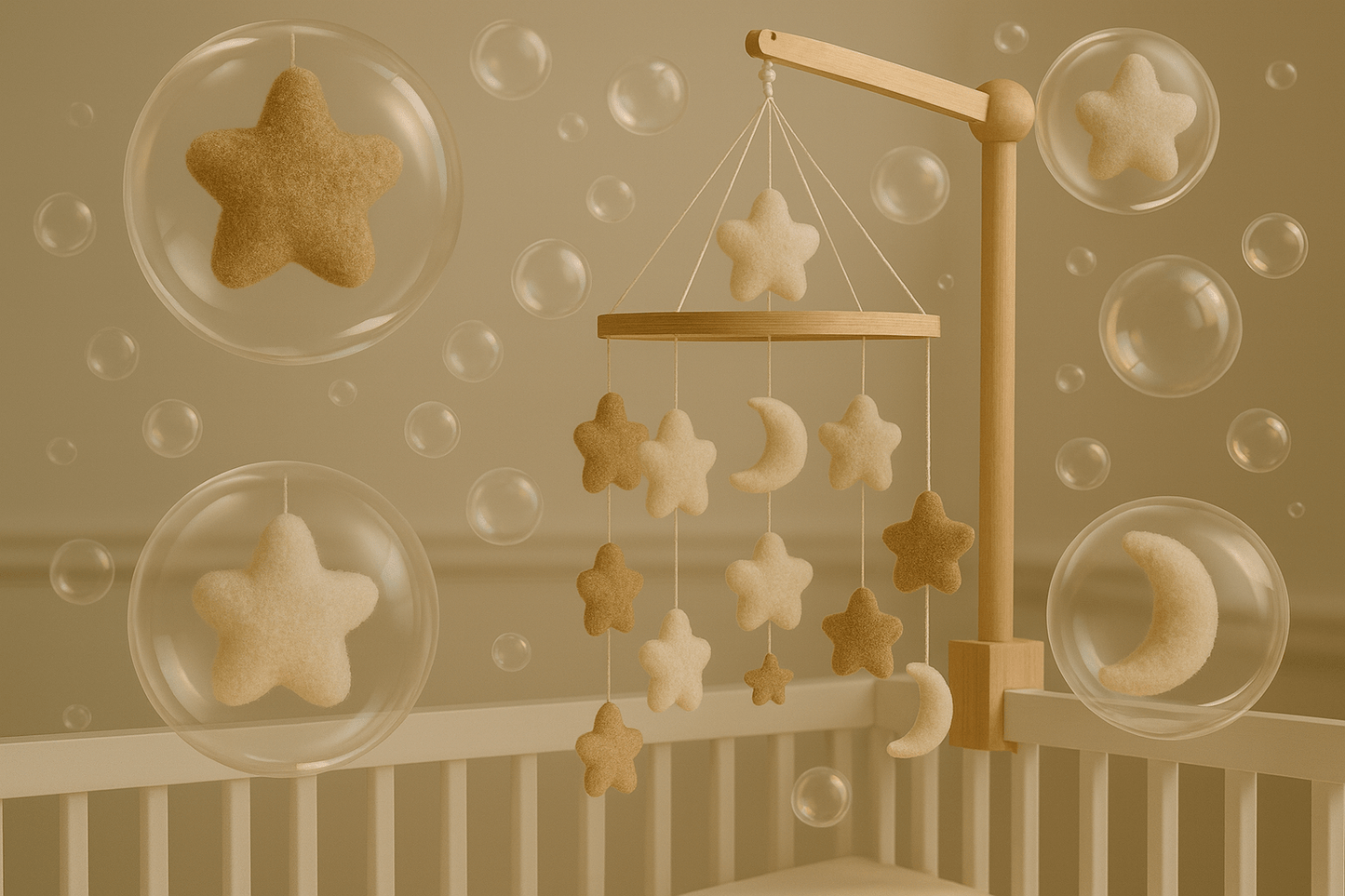 Mobile bebe| Étoile & Lune - mon bébé rêveur