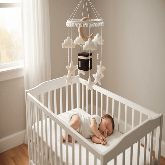 Mobile bébé éveil spirituel artisanal avec bébé 