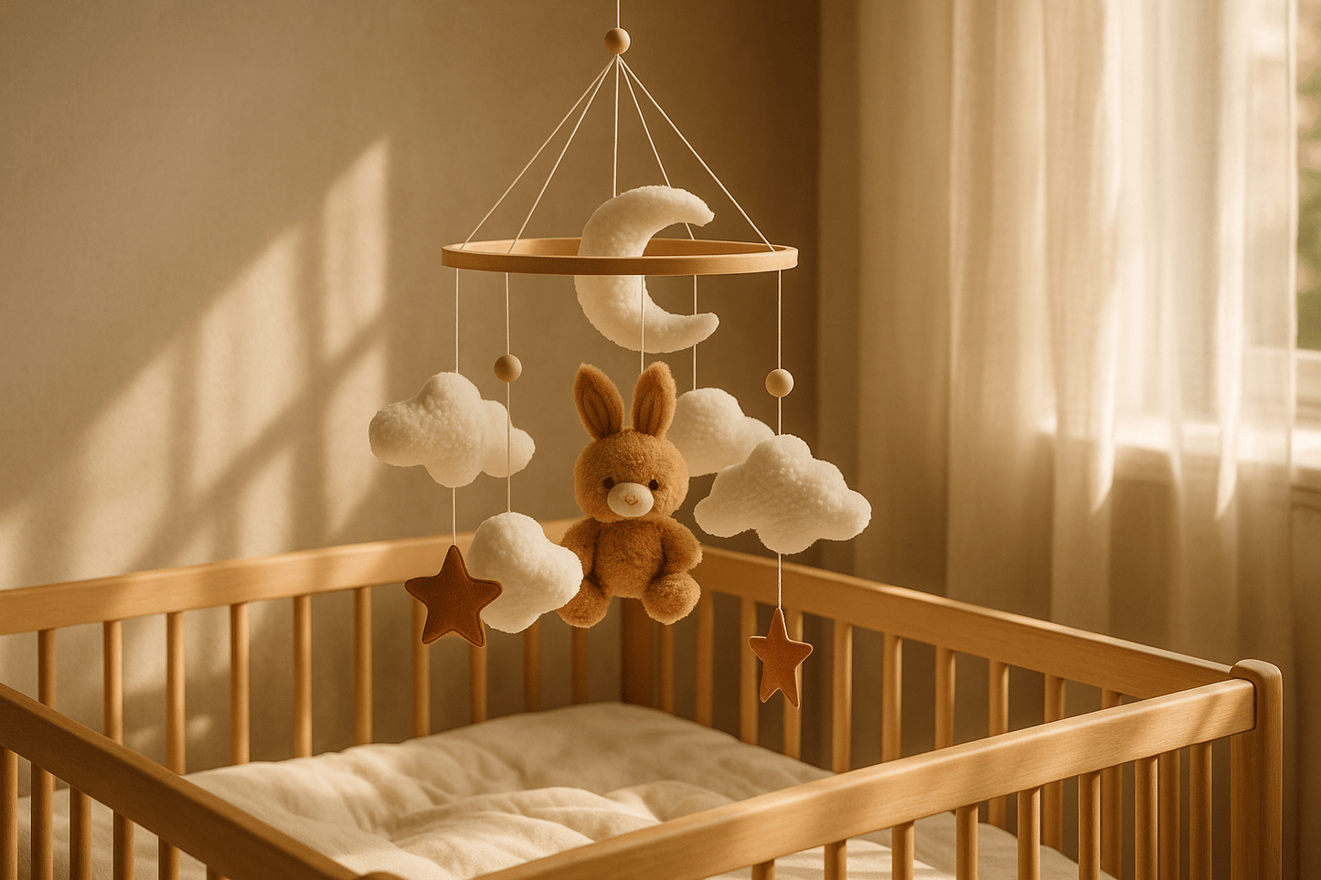 Mobile bébé| Lapin Brun - mon bébé rêveur