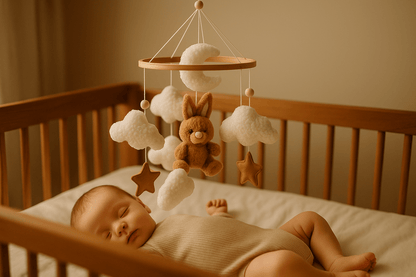 Mobile bébé| Lapin Brun - mon bébé rêveur