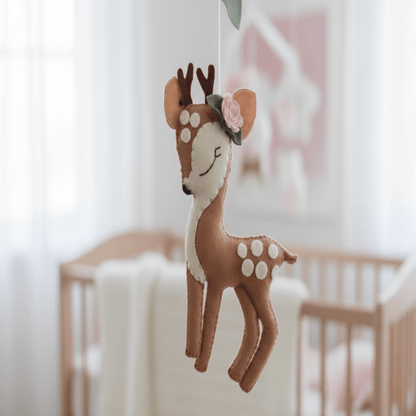 Mobile bébé naturel et brun pour bébé 