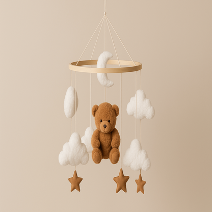 Mobile bébé ourson brun pour bébé 