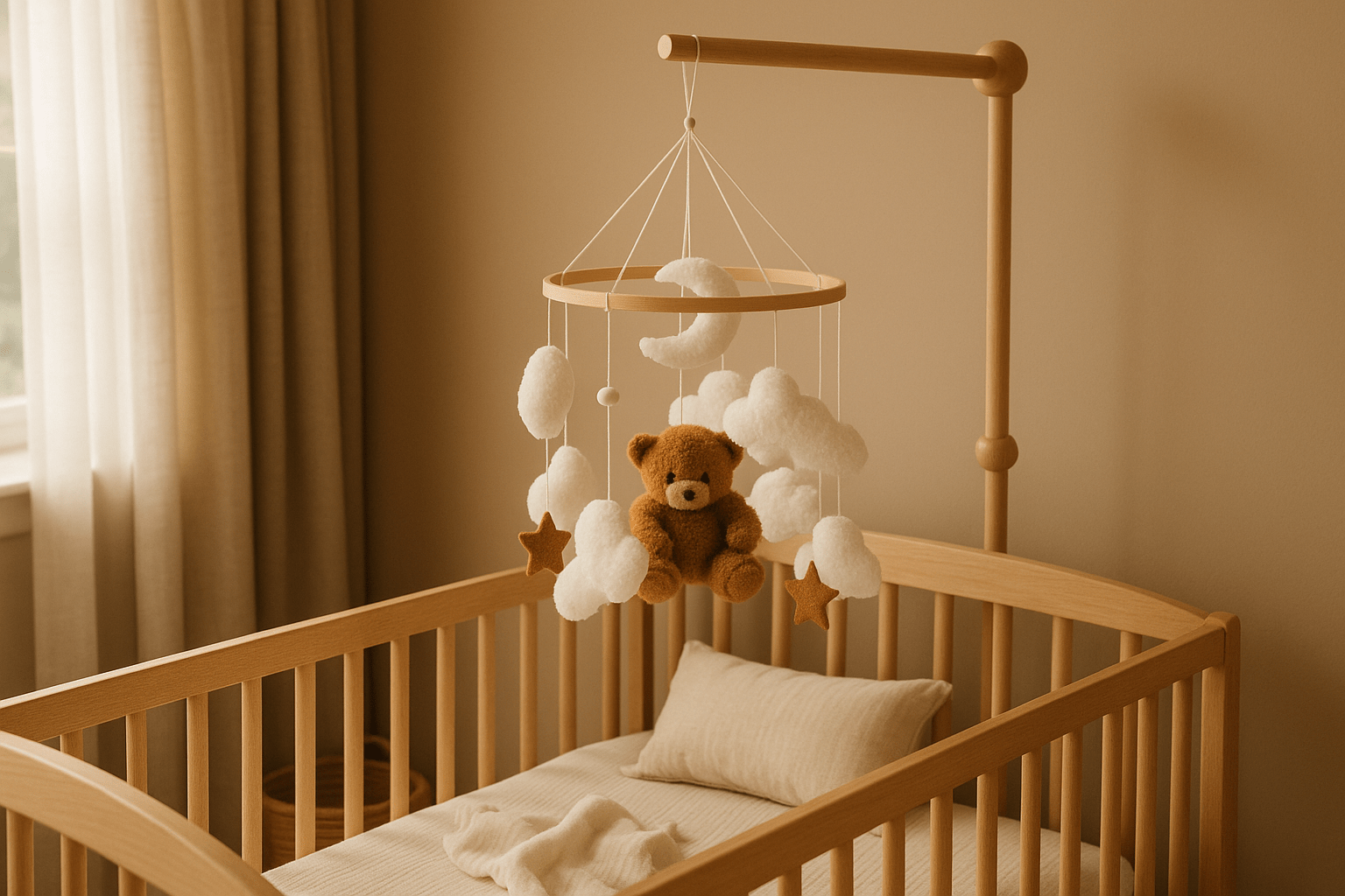 Mobile bebe|Ourson Brun - mon bébé rêveur