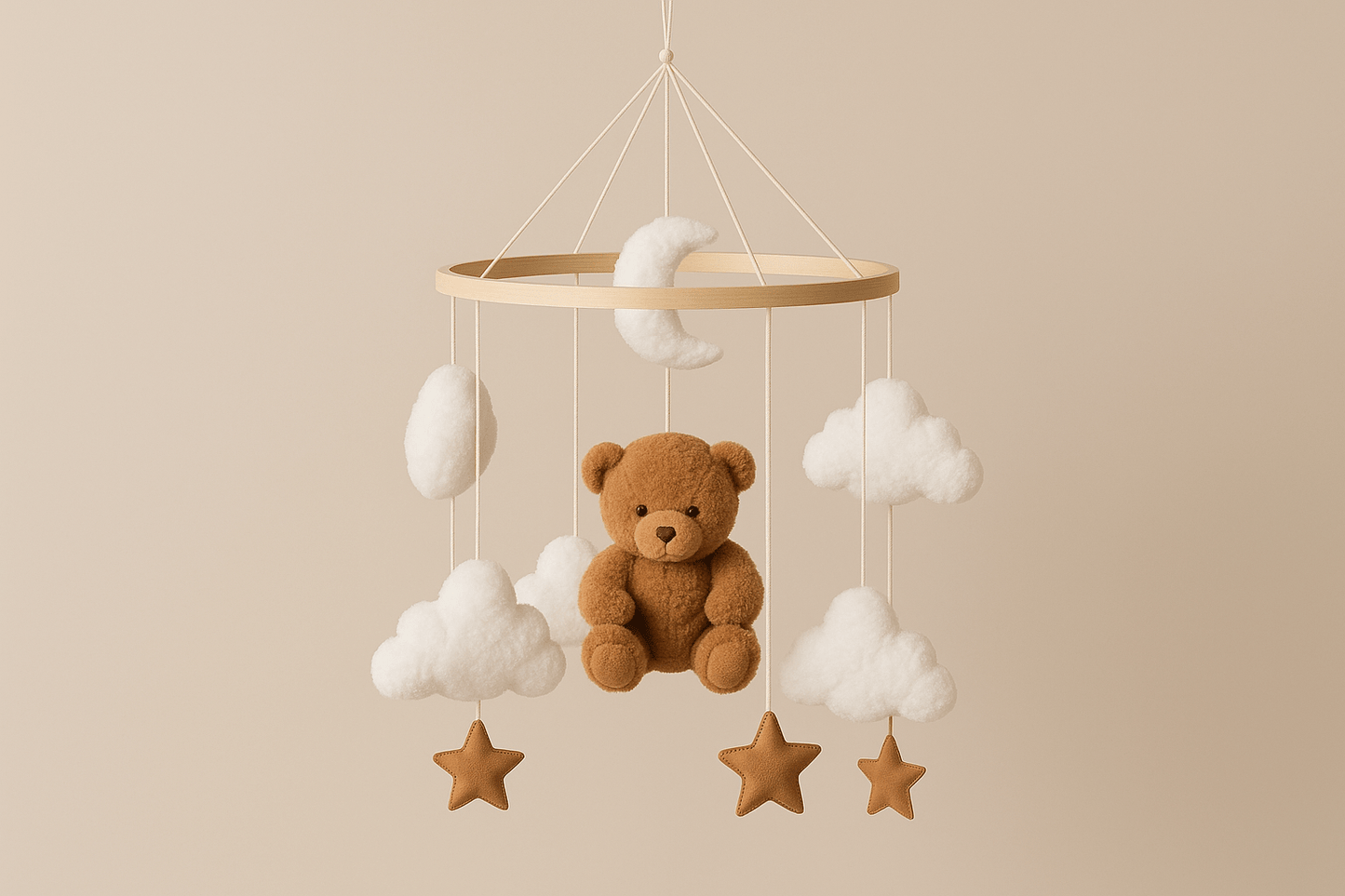 Mobile bebe|Ourson Brun - mon bébé rêveur