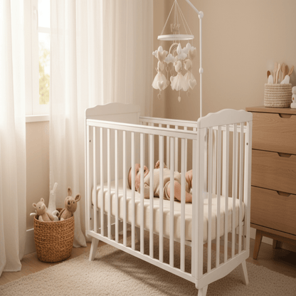 Mobile pour berceau ballerine avec bébé souriant 